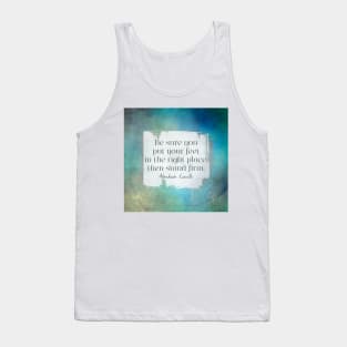 Stand Firm Abraham Lincoln motivational quote Tank Top